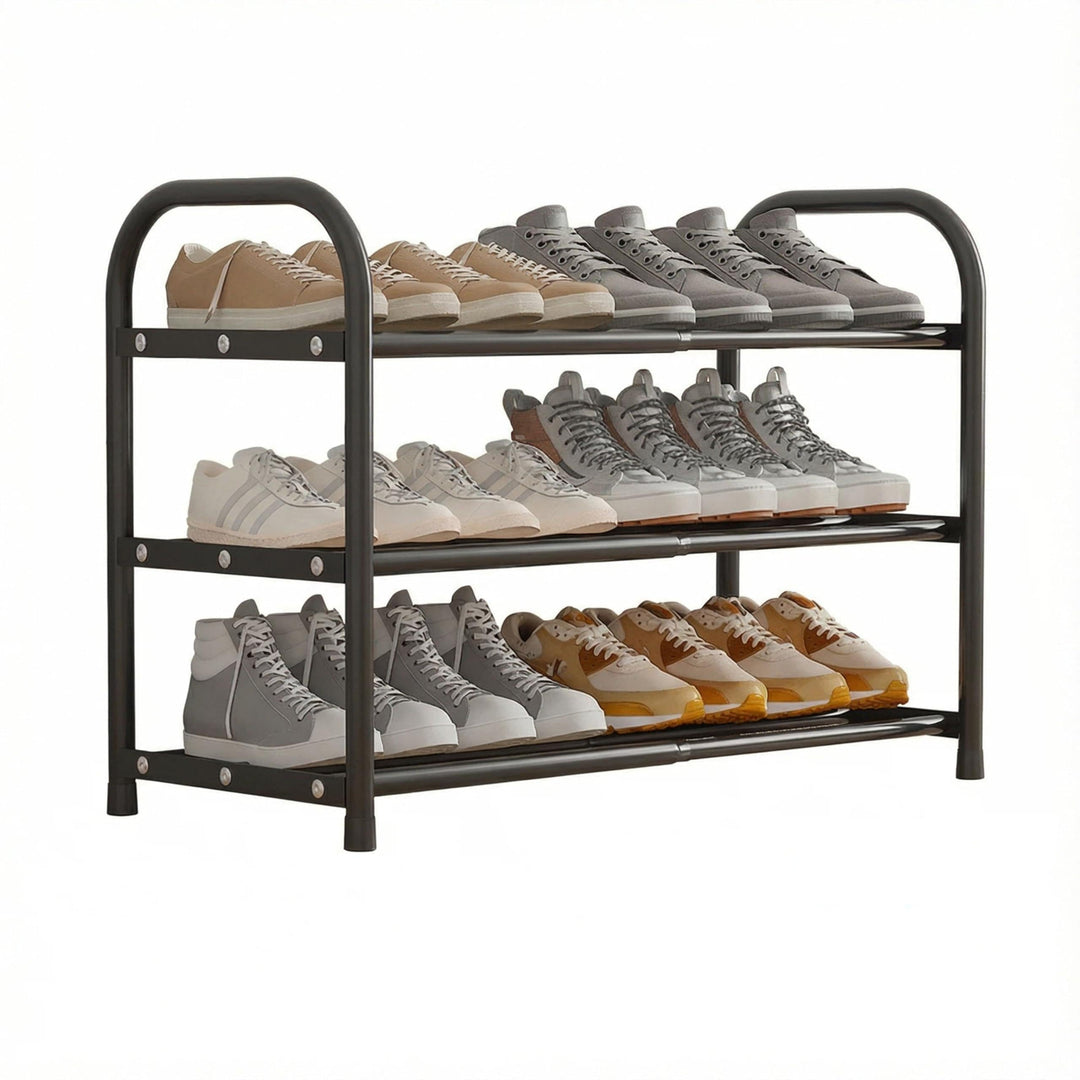 URMONA Erweiterbares Schuhregal, Platzsparend Schuhregal Klein, Adjustable & Expandable 43 to 78 cm,