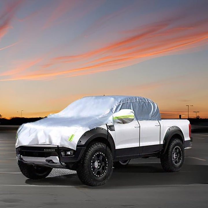 Konnfeir Halbgarage für Auto Windschutzscheibe Abdeckplane Winter Sommer Autoabdeckung wasserdicht A