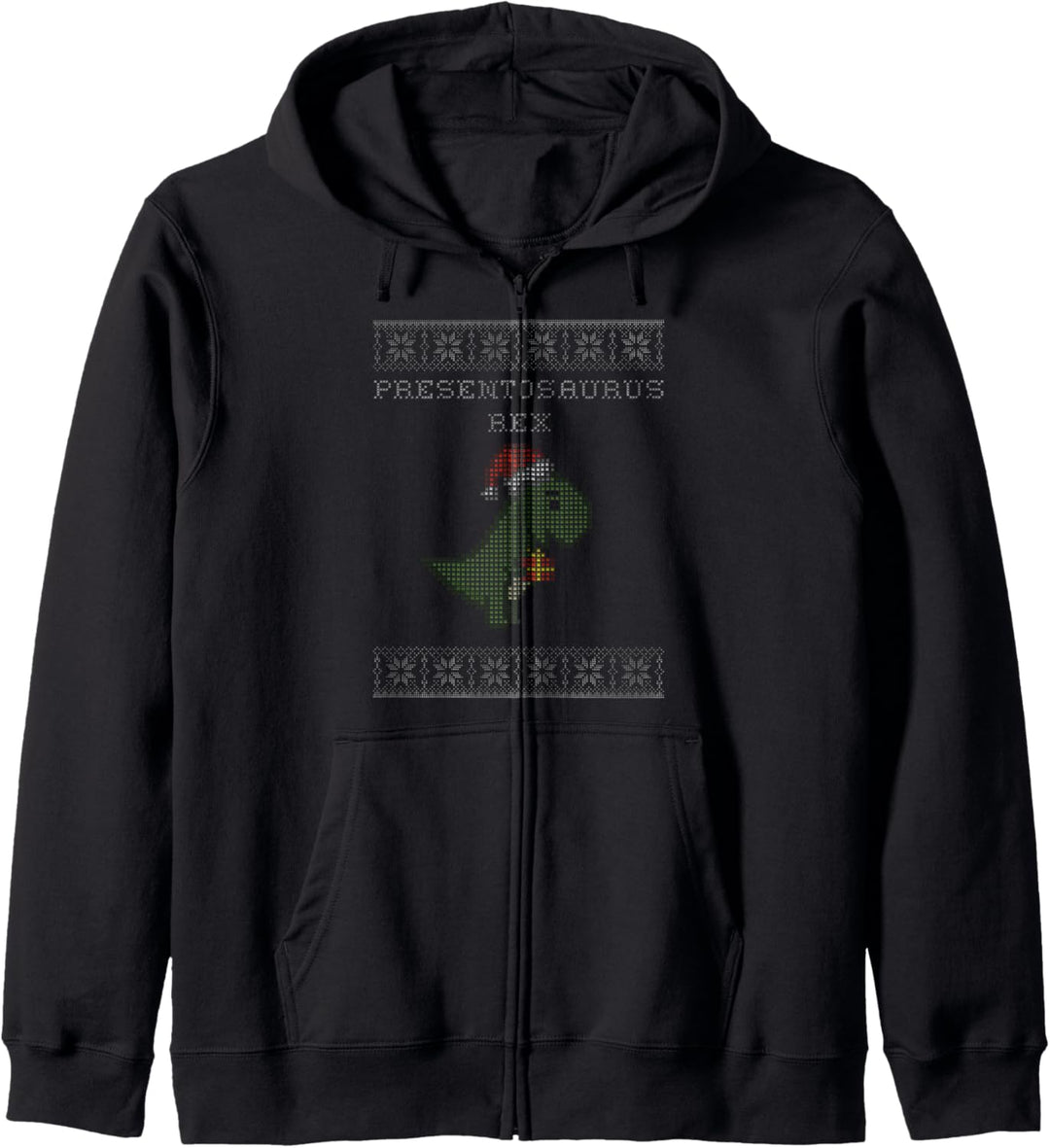 Xmas Dinosaurier T-Rex Presentosaurus Ugly Christmas Kapuzenjacke