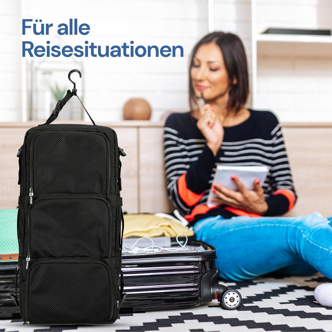Hängende Packwürfel aus recycelten Plastikflaschen | Travel Organizer für Rucksack | Hanging Packing