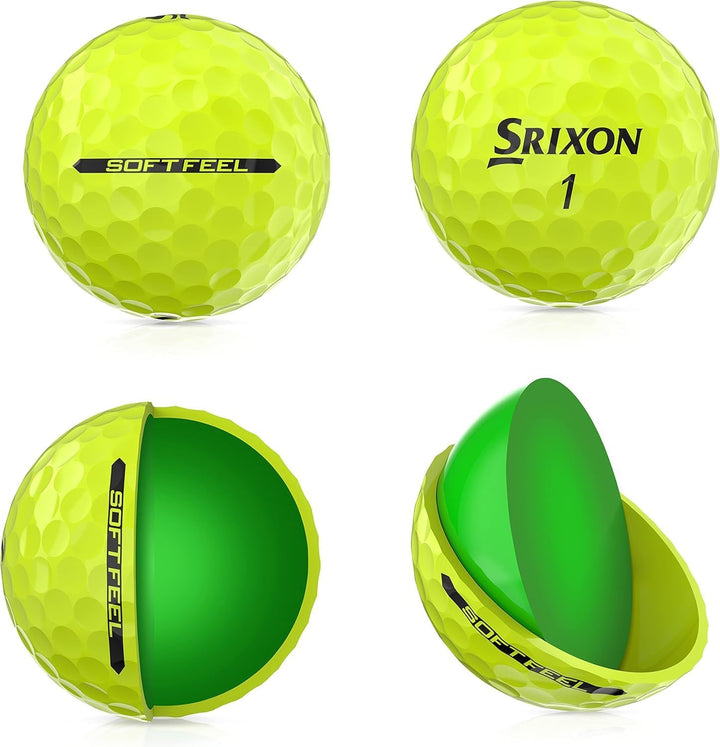 Srixon Soft Feel Golfbälle, Herren, Standard gelb, gelb