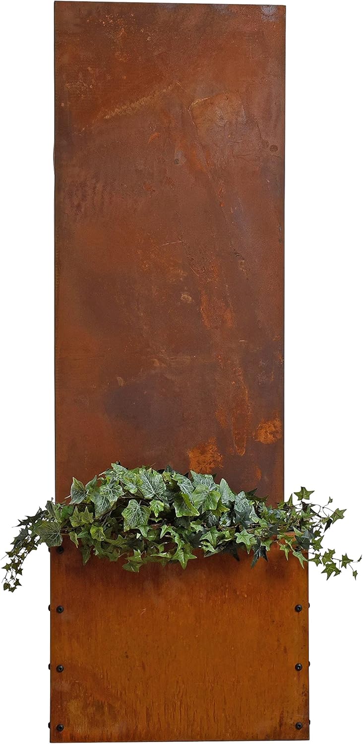 ESTEXO Sichtschutzelement Sichtschutz Edelrost 150 cm Sichtschutzwand Gartendekoration Zaun Rost Met