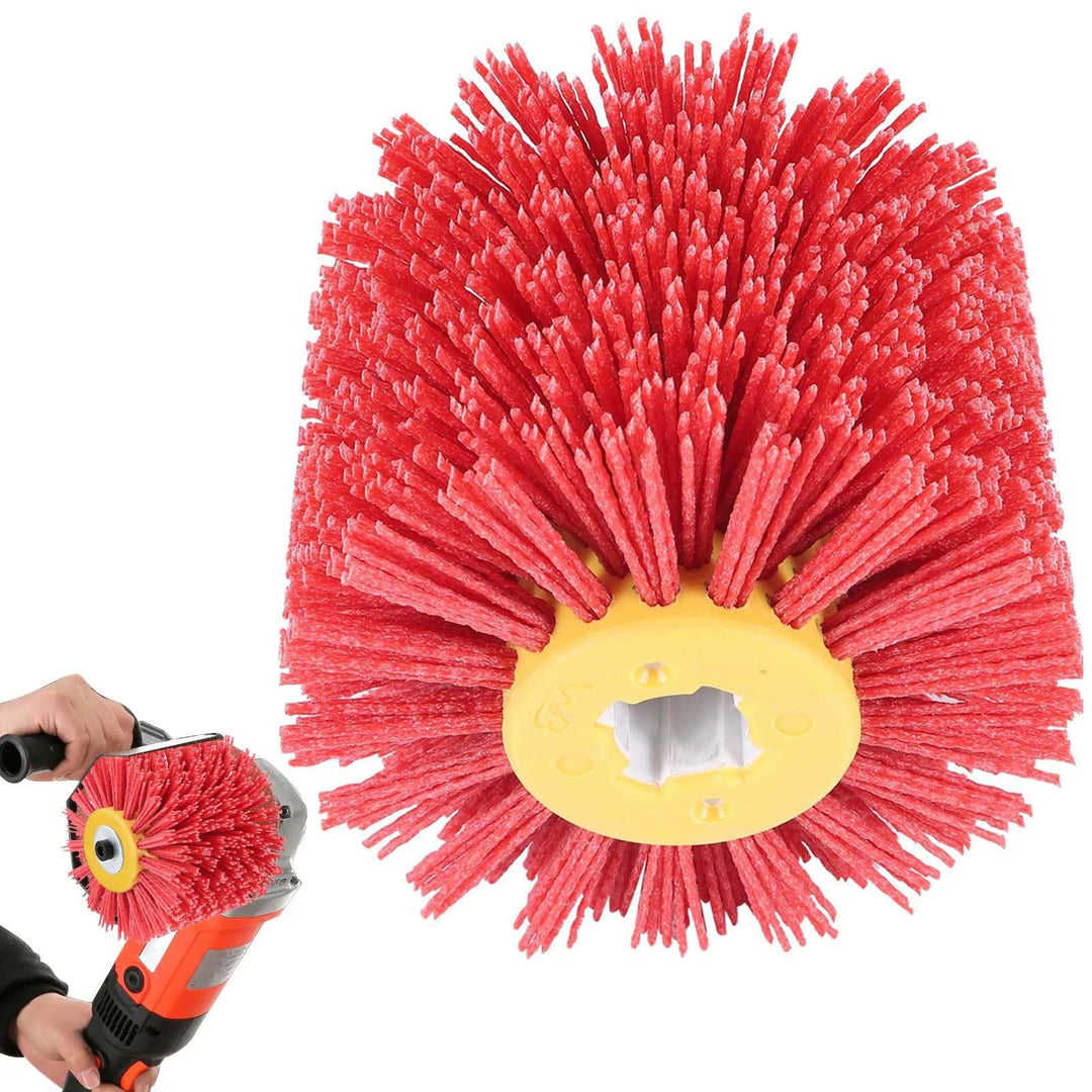 Schleifbürsten: 80 Körnung, 100mm Breite - 120mm Ø | Schleifwalze geeignet, Nylonbürste für Satinier