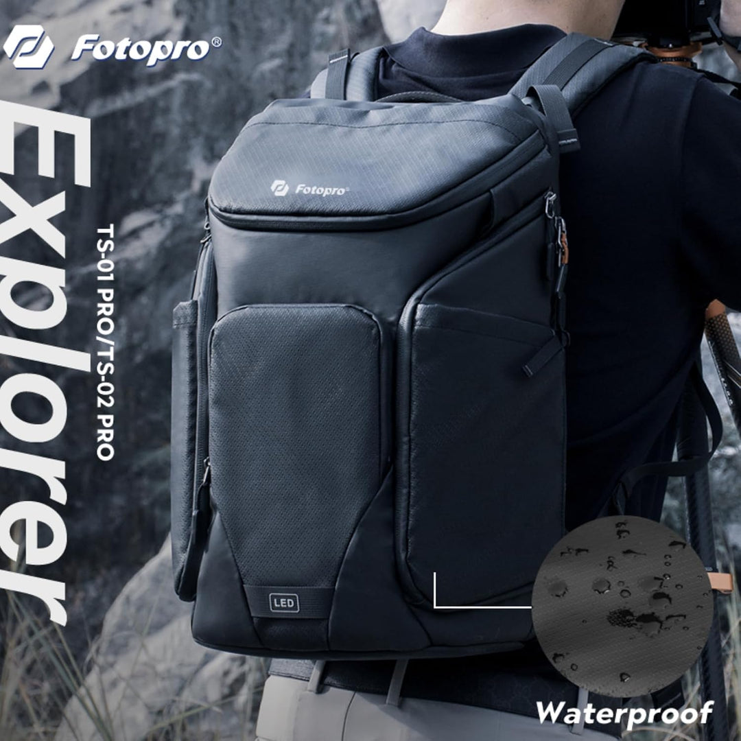 Fotopro 17.6L Kamerarucksack Tasche, wasserdicht grosse taktische Reise Rucksack Kameratasche mit 15