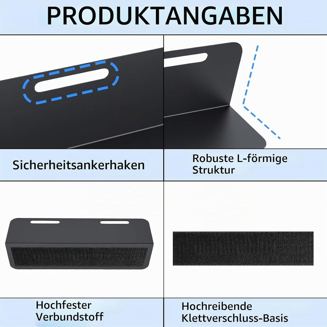 elthmpr Auto Kofferraum Organizer Klett - 4 Stück Gepäckfixierung Kofferraum Klett Fixierung, Koffer