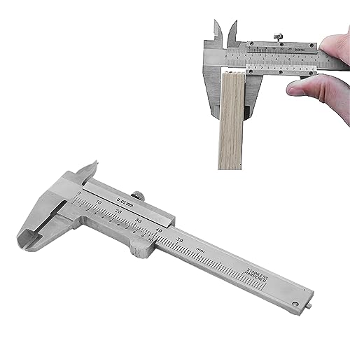 Messschieber, Tragbar, 0–50 Mm, Edelstahl, Hohe Genauigkeit, Kleines Tragbares Messwerkzeug für Heim
