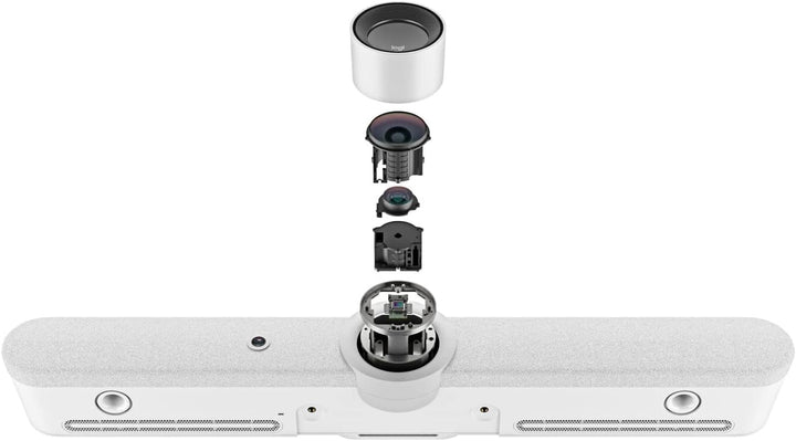 Logitech Rally Bar - 4K, 30fps, 90° FOV, 15x Zoom, Weiss - B-Ware