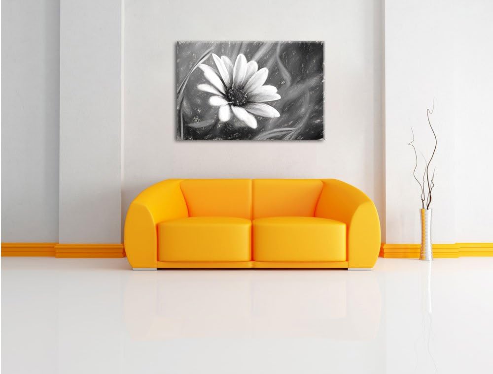 Pixxprint lilane Blume in der Natur Kunst als Leinwandbild/Grösse: 100x70 cm/Wandbild/Kunstdruck/fer