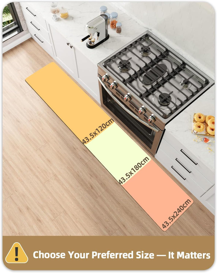 Color G Küchenteppich Waschbar rutschfest, Gewebte Küchenläufer Saugfähig, Teppich Läufer Küche, Tep
