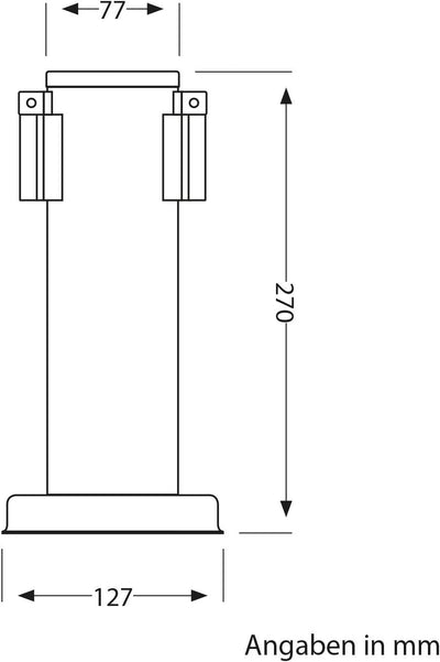 ledscom.de Garten Steckdosensäule PORU für aussen, IP44, 2-Fach, anthrazit, rund, 27 cm 1 Stück (1er