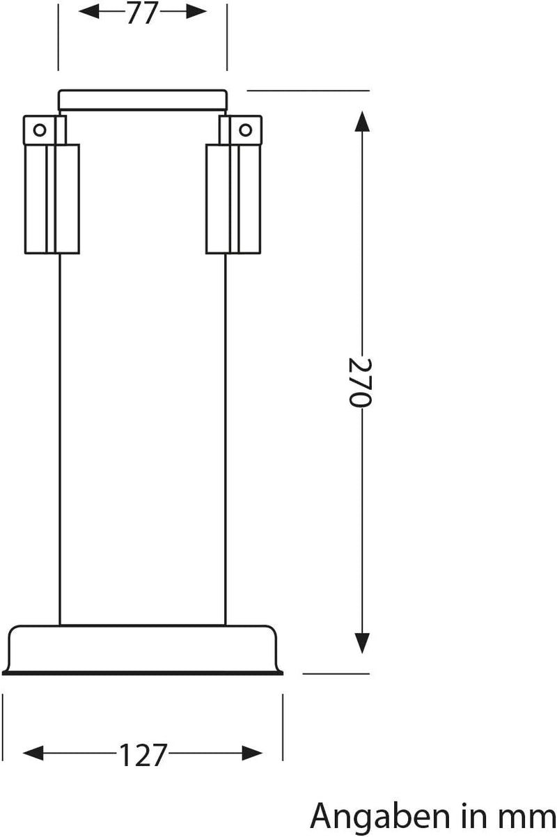 ledscom.de Garten Steckdosensäule PORU für aussen, IP44, 2-Fach, anthrazit, rund, 27 cm 1 Stück (1er