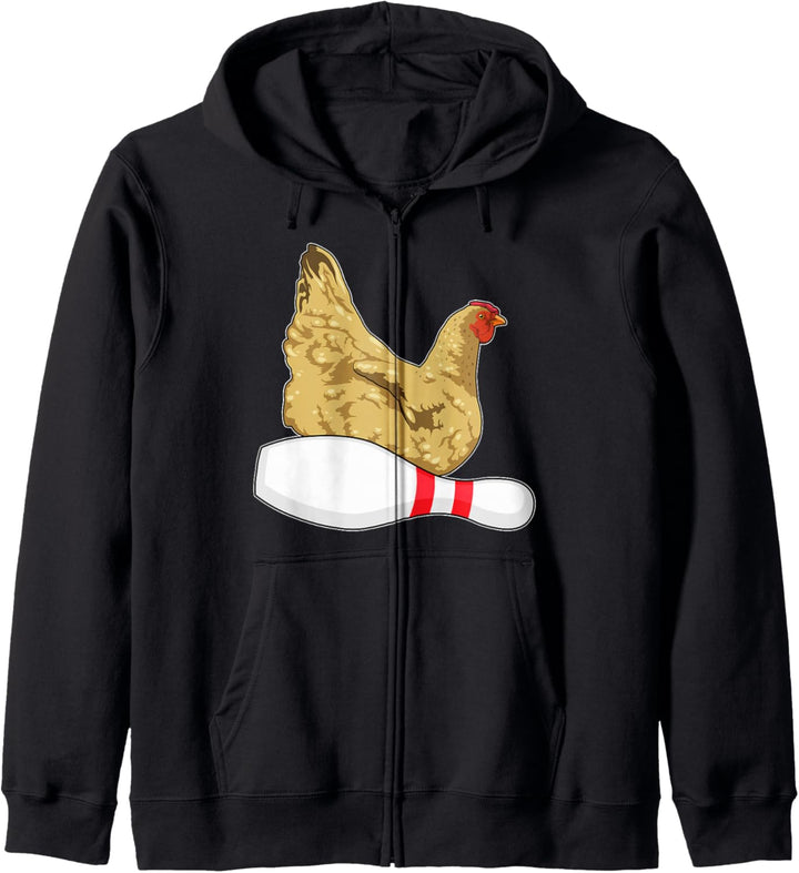 Huhn Bowling Bowling-Pin Sport Kapuzenjacke