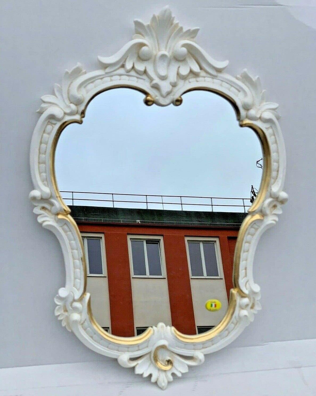 Generisch Wandspiegel Antik Oval Gold Weiss Silber Schwarz Retro Spiegel 50X35 Badspiegel Prunkspieg