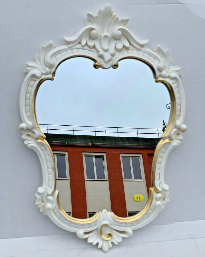 Generisch Wandspiegel Antik Oval Gold Weiss Silber Schwarz Retro Spiegel 50X35 Badspiegel Prunkspieg