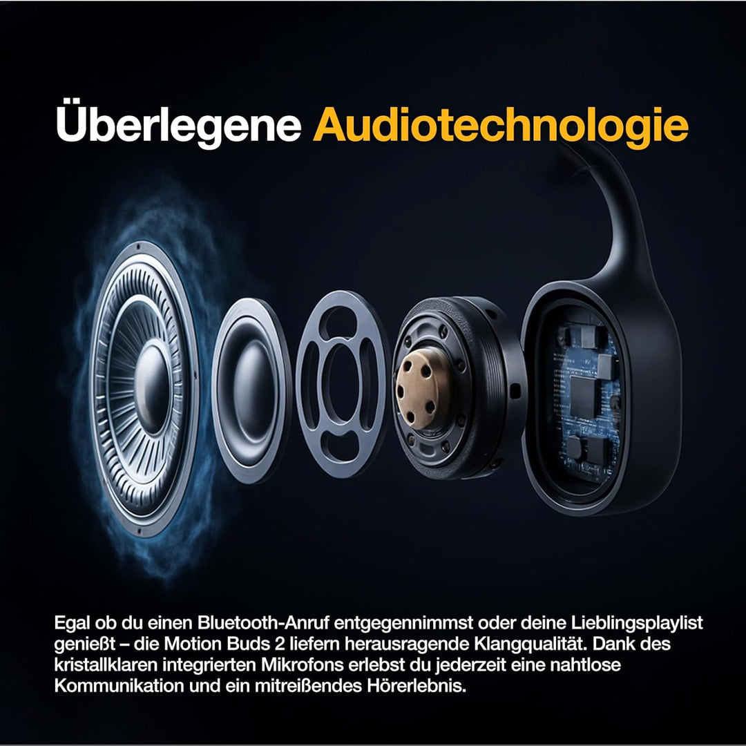 AGM Knochenschall Kopfhörer, Open Ear Kopfhörer Motion Buds Bluetooth 5.4 Kabellos Sportkopfhörer IP
