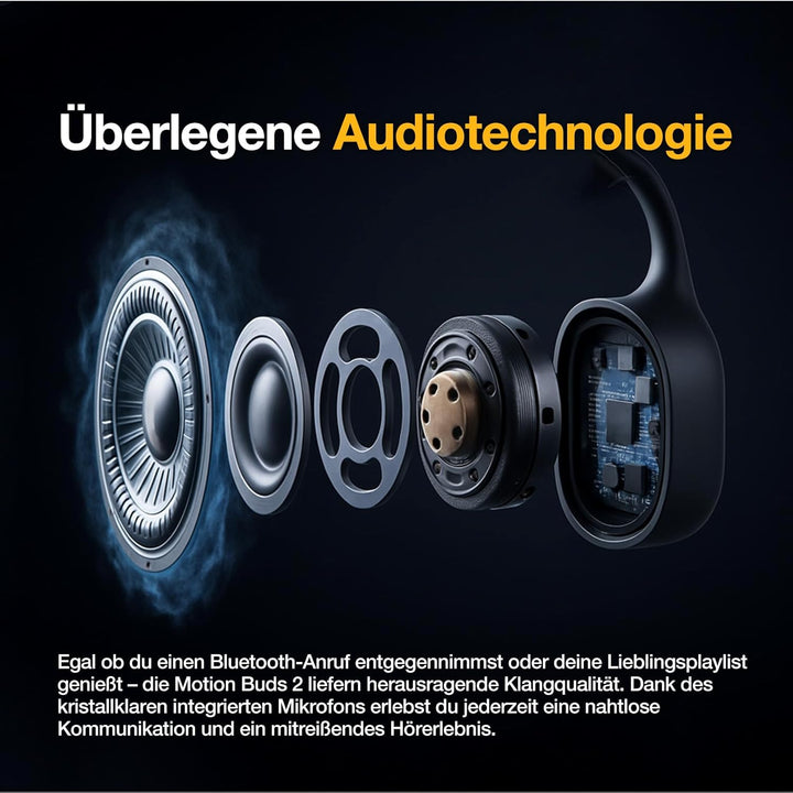 AGM Knochenschall Kopfhörer, Open Ear Kopfhörer Motion Buds Bluetooth 5.4 Kabellos Sportkopfhörer IP