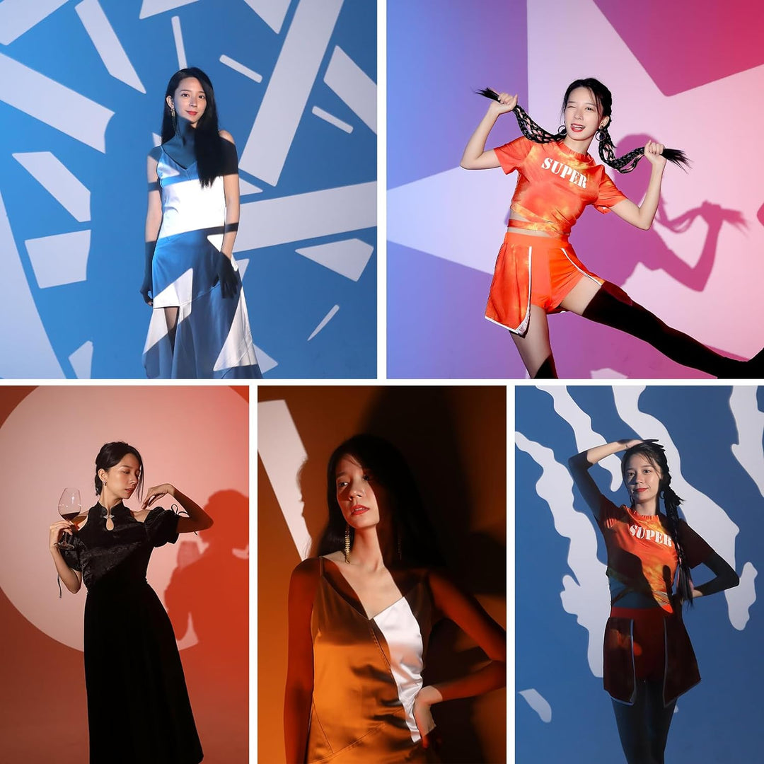 GOBO Sets für Soonpho Aluminiumlegierung Optischer Konische Snoot, 8 x Gobos Grafikkarten Metallplat