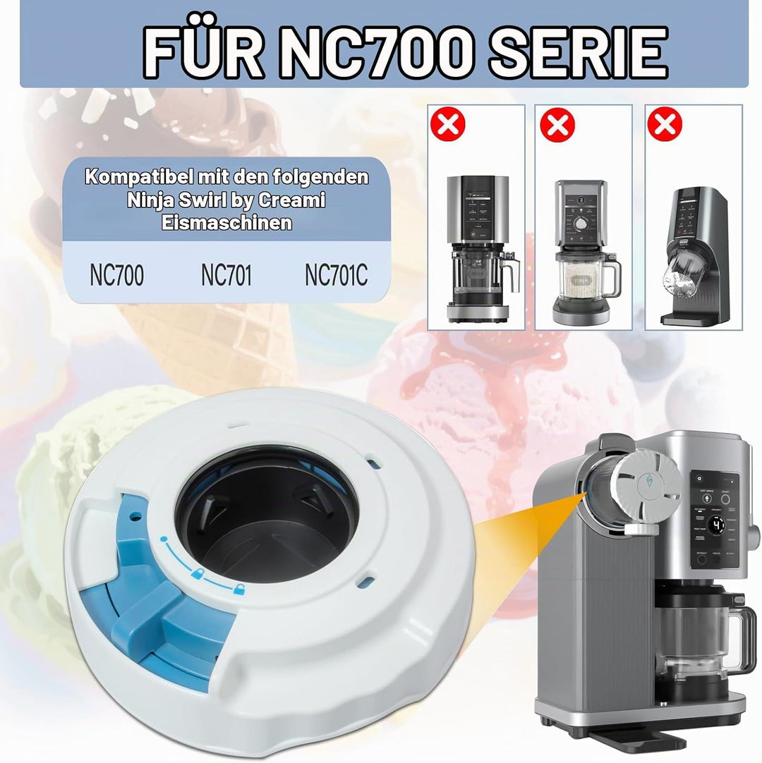 Deckel für Ninja Swirl Creami Behälter，Zubehör für Nc700 Nc701eu Serie, Kompatibel mit Ninja Eismasc