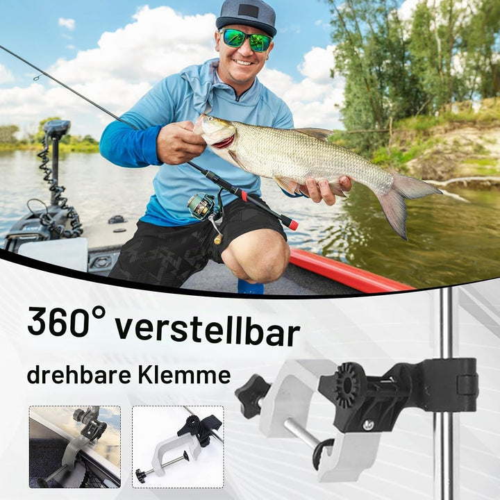Fischfinderhalterung, Fischfinder Angeln Halterung 360 Grad Schwenkbarer Aluminiumlegierung Fischfin