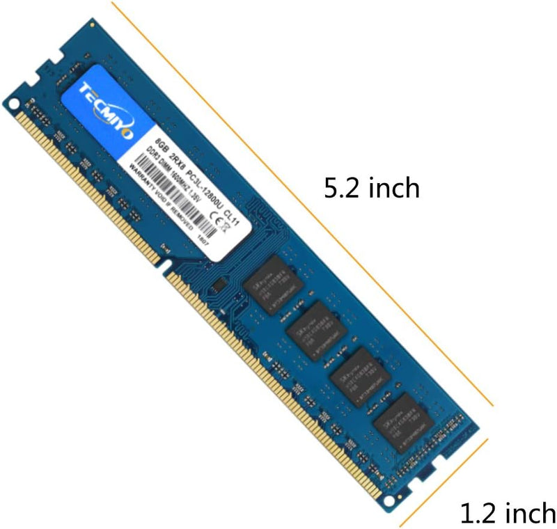 TECMIYO 16GB Kit(2x8GB) DDR3 RAM 1600MHz PC3-12800U/PC3L-12800 DDR3L Arbeitsspeicher RAM UDIMM CL11