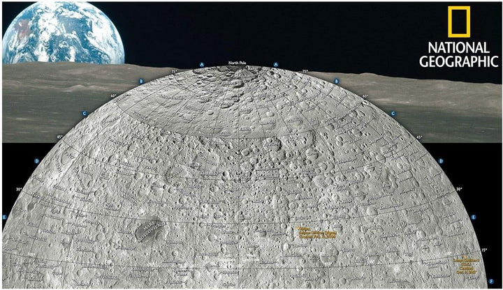 The Moon: National Geographich Globus Mond White, White