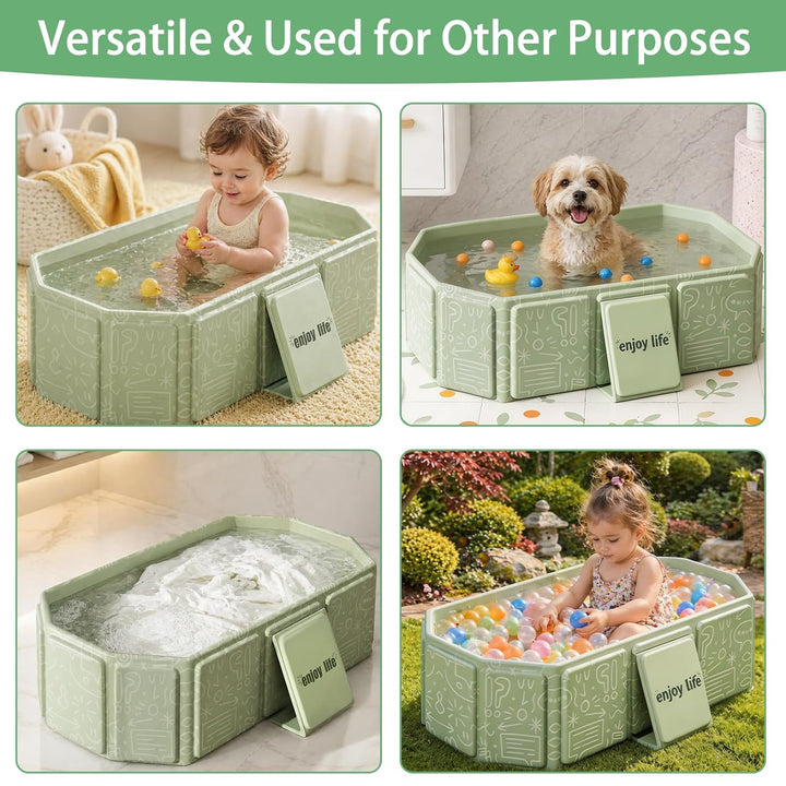 Faltbare Kinderbadewanne – Multifunktionale Badewanne für Dusche, platzsparend und tragbar, ideal fü