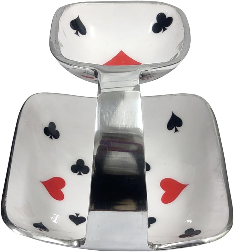 purpledip Servierplatte Tablett Bridge Poker Spielkarten Design???angeschnittene Schale f?r Dips/CHU