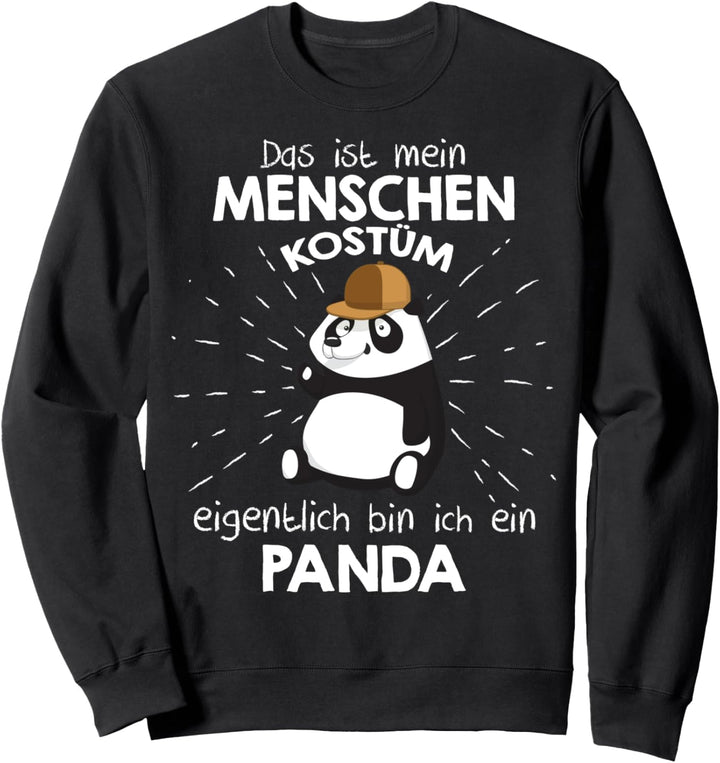 Mein Menschen Kostüm Bin ich ein Panda , Halloween Outfit Sweatshirt