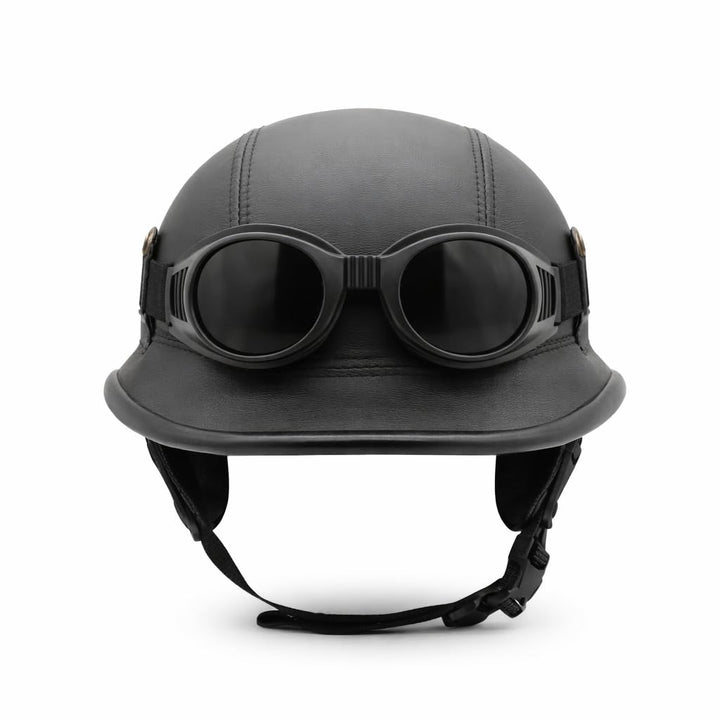 Mienloco Motorrad Jet Helm Harley Chopper Militär Halbschale Biker Mofa Roller Wehrmacht H1 L, H1 L