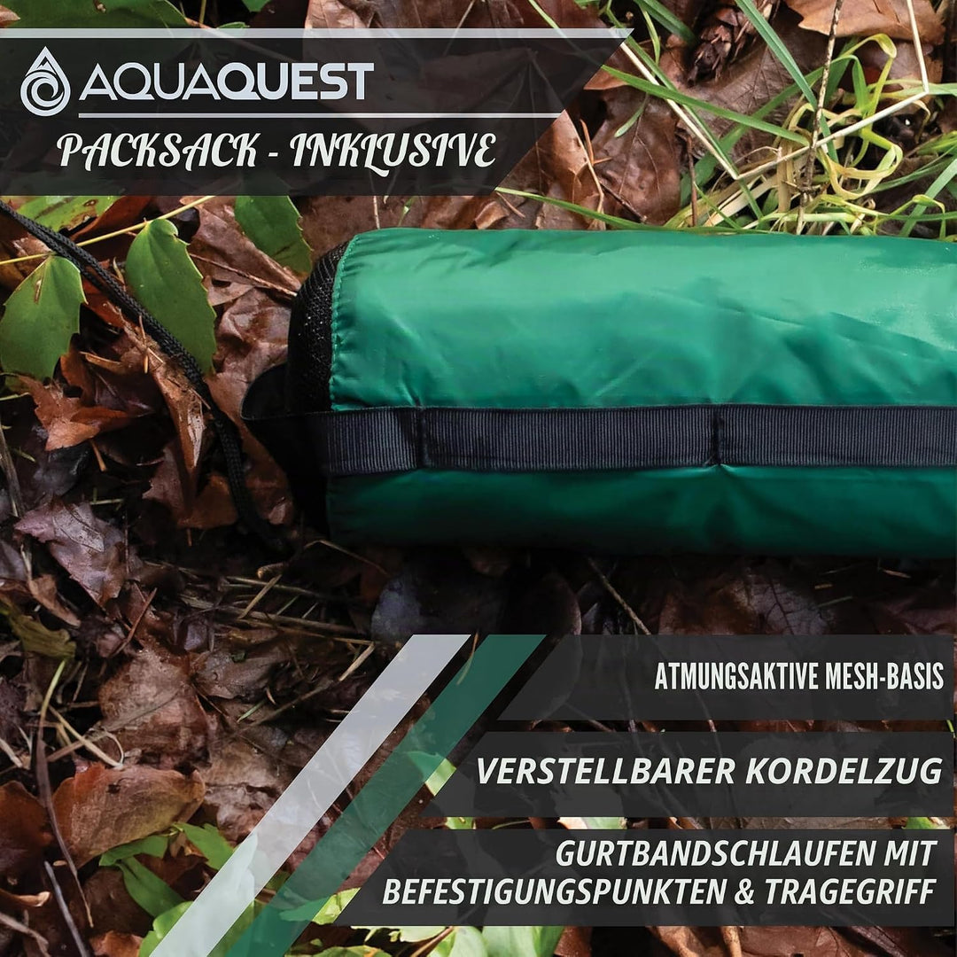 AQUAQUEST Guide wasserdichte Campingplane - Ultraleichter Biwak-Unterschlupf oder Regenschutz - Wand