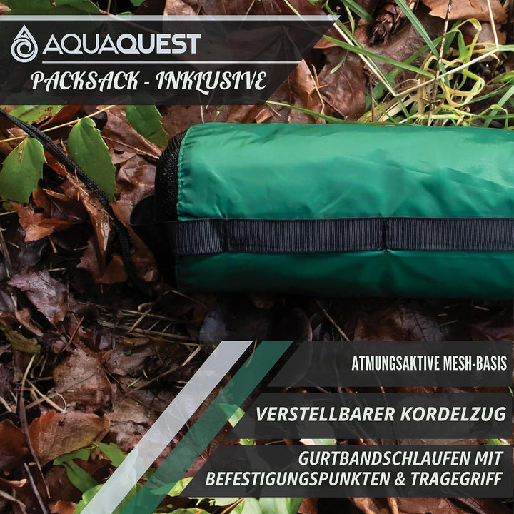AQUAQUEST Guide wasserdichte Campingplane - Ultraleichter Biwak-Unterschlupf oder Regenschutz - Wand