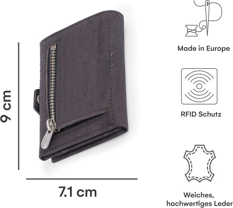 DONBOLSO NextGen Brieftasche | Slim Wallet mit Münzfach | RFID Schutz Geldbeutel | Kartenetui bis 11