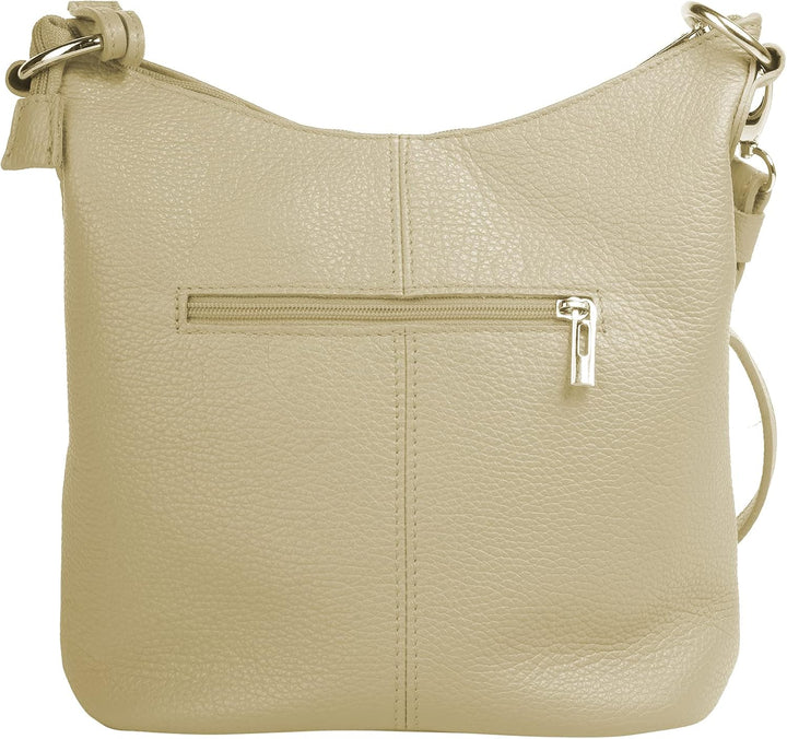 Umhängetasche Echt Leder Damen Made in Italy, Handtasche, Schultertasche, Crossbody Bag aus Leder 02