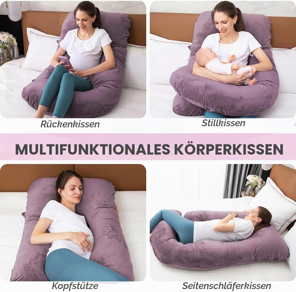 Schwangerschaftskissen aus geschreddertem Memory-Schaum zum Schlafen, Mutterschaftskissen für Schwan