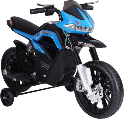HOMCOM Kindermotorrad Kinder-Elektromotorrad Elektro-Motorrad für Kinder 3-6 Jahren Licht Musik MP3