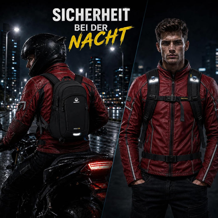 Wanderrucksack Damen & Herren 20L, Leichter Tagesrucksack Klein, Rucksack Wasserdicht mit Regenhülle