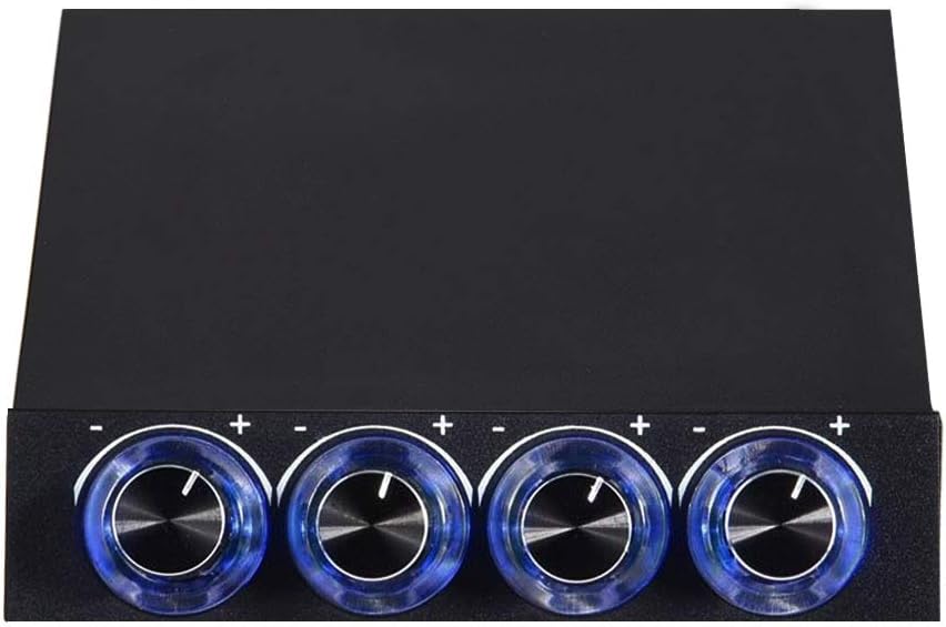 Lüfterdrehzahlregler für PC, Geschwindigkeitsregler mit 4 einstellbaren Kanälen für Computer Ventila