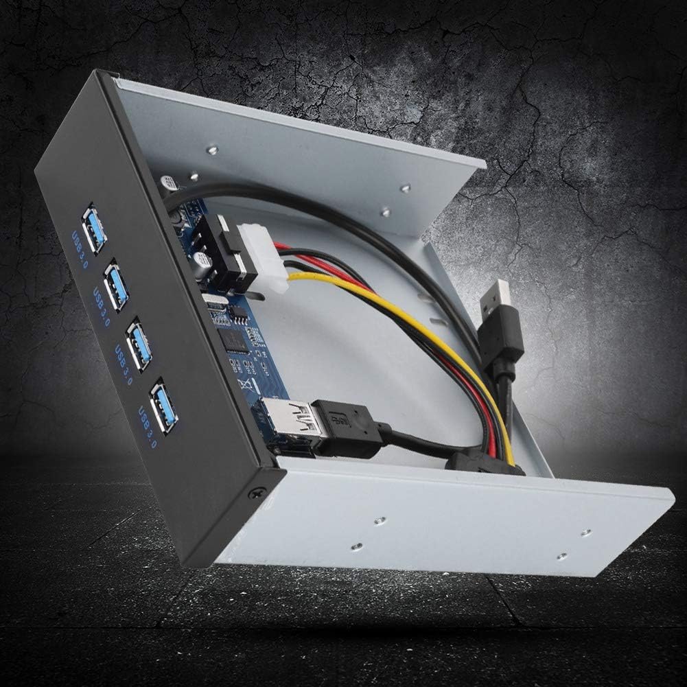 ASHATA USB-CD-ROM-Treiber auf der Frontplatte Treiber-Hub PCI-E an 4 Schnittstellen USB3.0 Frontpane