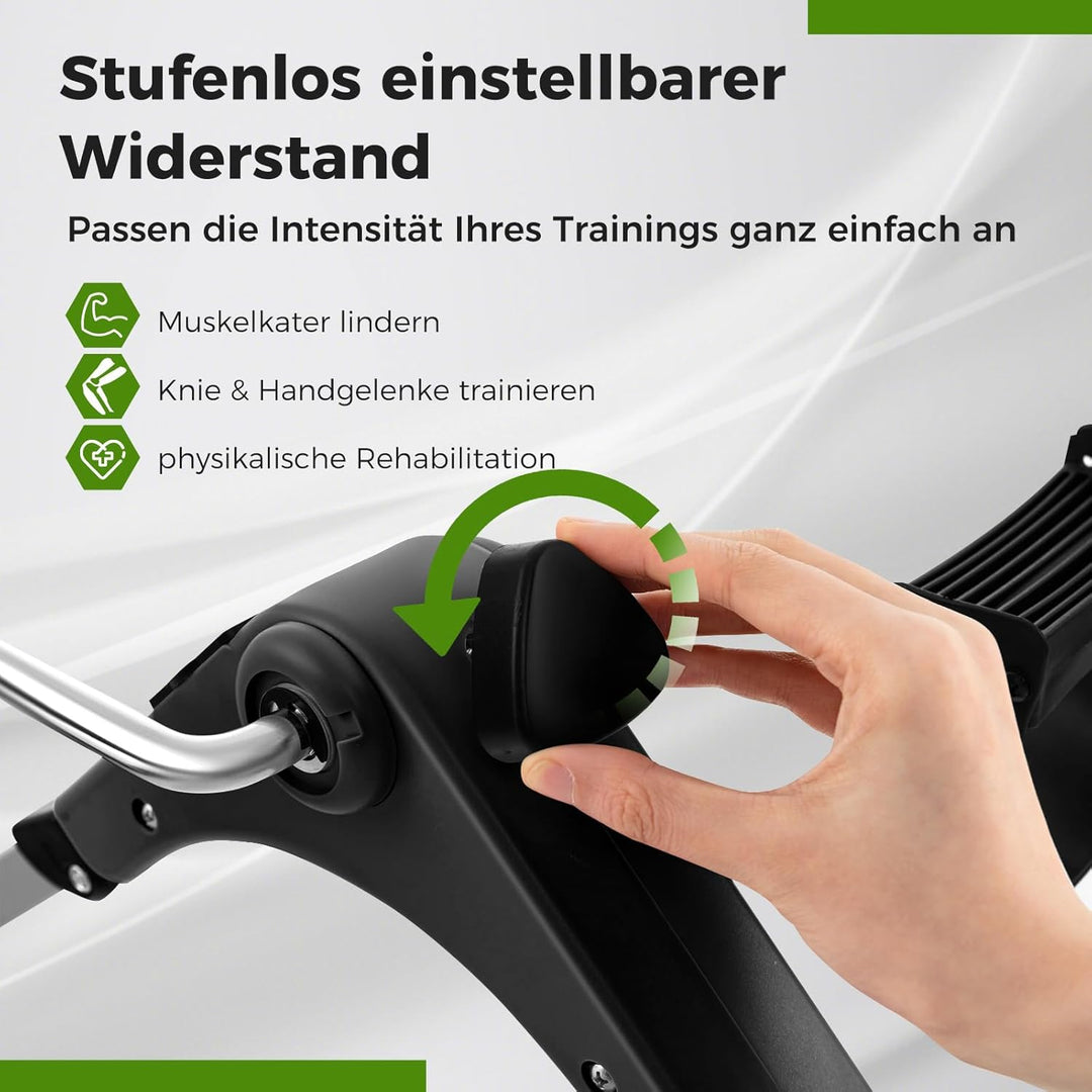 COSTWAY Pedaltrainer unter dem Schreibtisch, Arm und Beintrainer klappbar mit verstellbarem Widersta