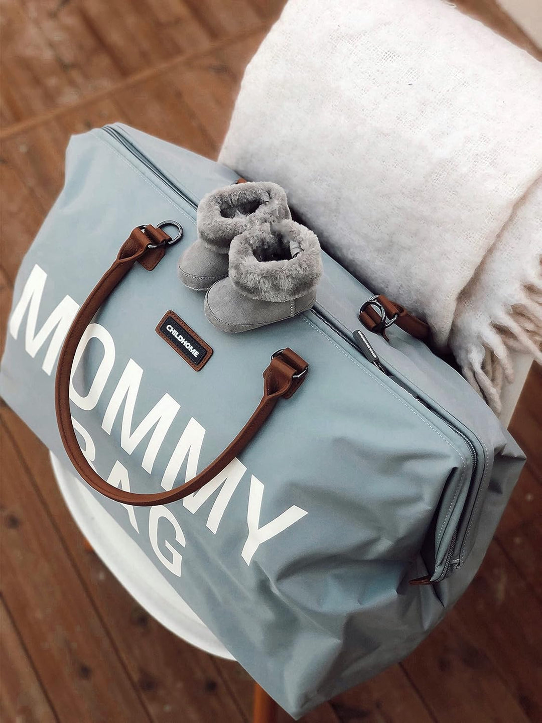 CHILDHOME Mommy Bag, Wickeltasche, Mutterschaft, Reisetasche, grosse Kapazität, Wickelunterlage, ver