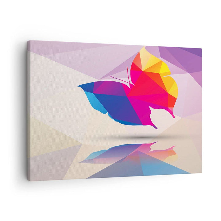Bilder auf Leinwand Schmetterling Illustration Grafik Leinwandbild 70x50cm Wandbilder Dekoration Woh