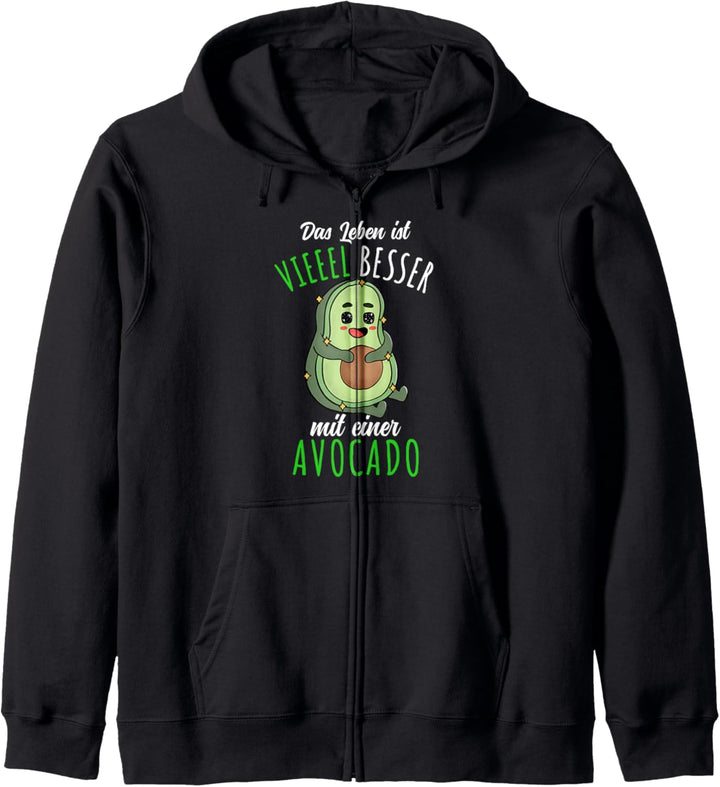 Kawaii Das Leben ist besser mit einer Avocado Kapuzenjacke