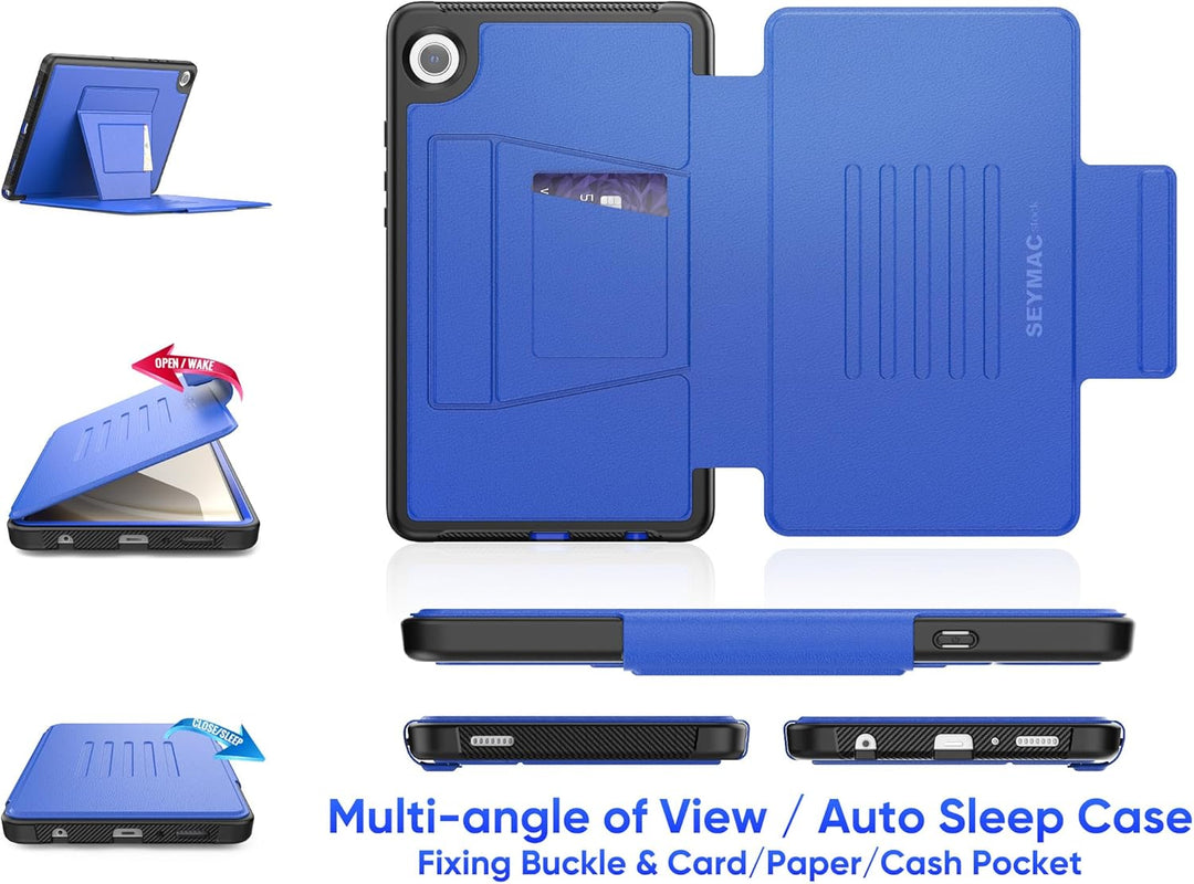 SEYMAC stock Hülle für Samsung Galaxy Tab A9 8,7 Zoll 2023 (SM-X110/X115/X117), StossfesteHülle mit