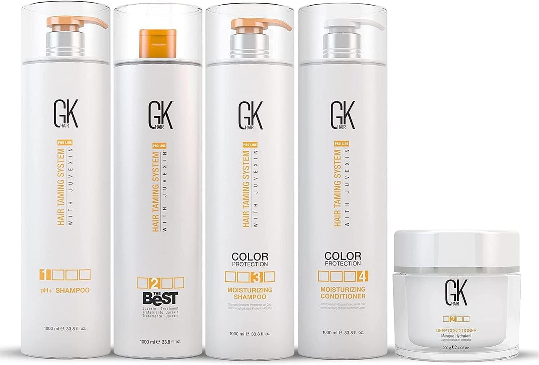GK HAIR Global Keratin The Best Professional Hair Kit (1000ml/33.8 Fl Oz) zum Glätten, Glätten von K