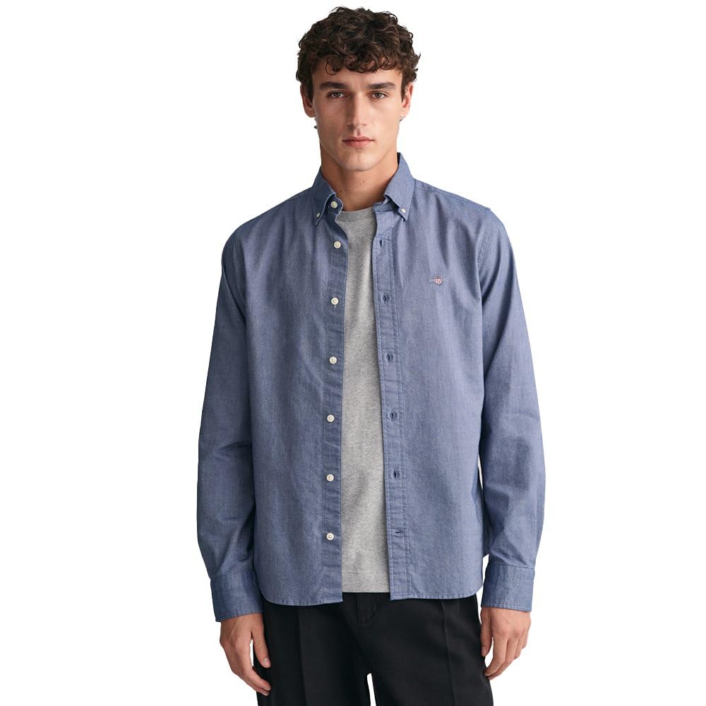 GANT Herren Slim Oxford Shirt Hemd S Persian Blue, S Persian Blue