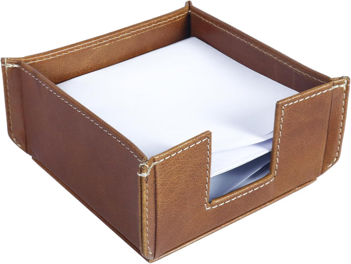 Alpenleder Notizzettelspender - Modell: PACKERL (Handgefertigt) - Nachhaltiges Bio-Leder aus regiona