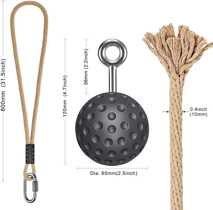 SELEWARE Pull Up Ball Grip, rutschfeste Klettergriffe Pull Up Power Ball für Krafttraining Befestigu