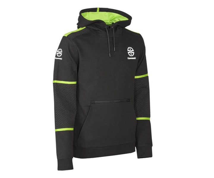 Kawasaki Sports Kapuzen Pullover Hoody S Schwarz Grün, S Schwarz Grün