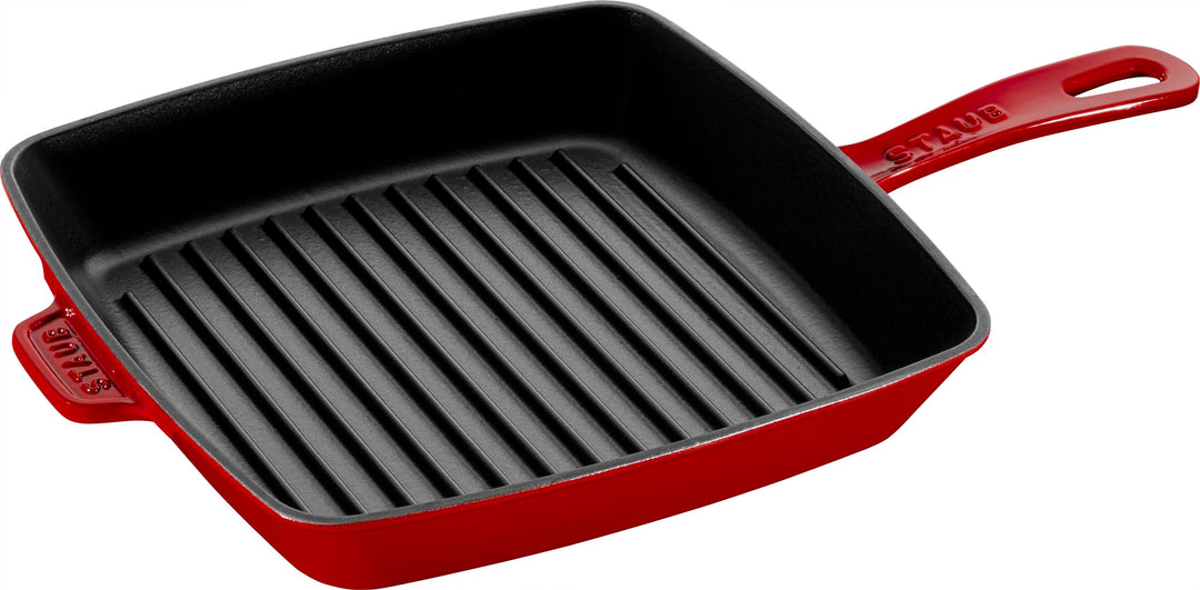 STAUB Amerikanische Grillpfanne aus emailliertem Gusseisen, 26 cm, Für alle Herdarten inkl. Induktio