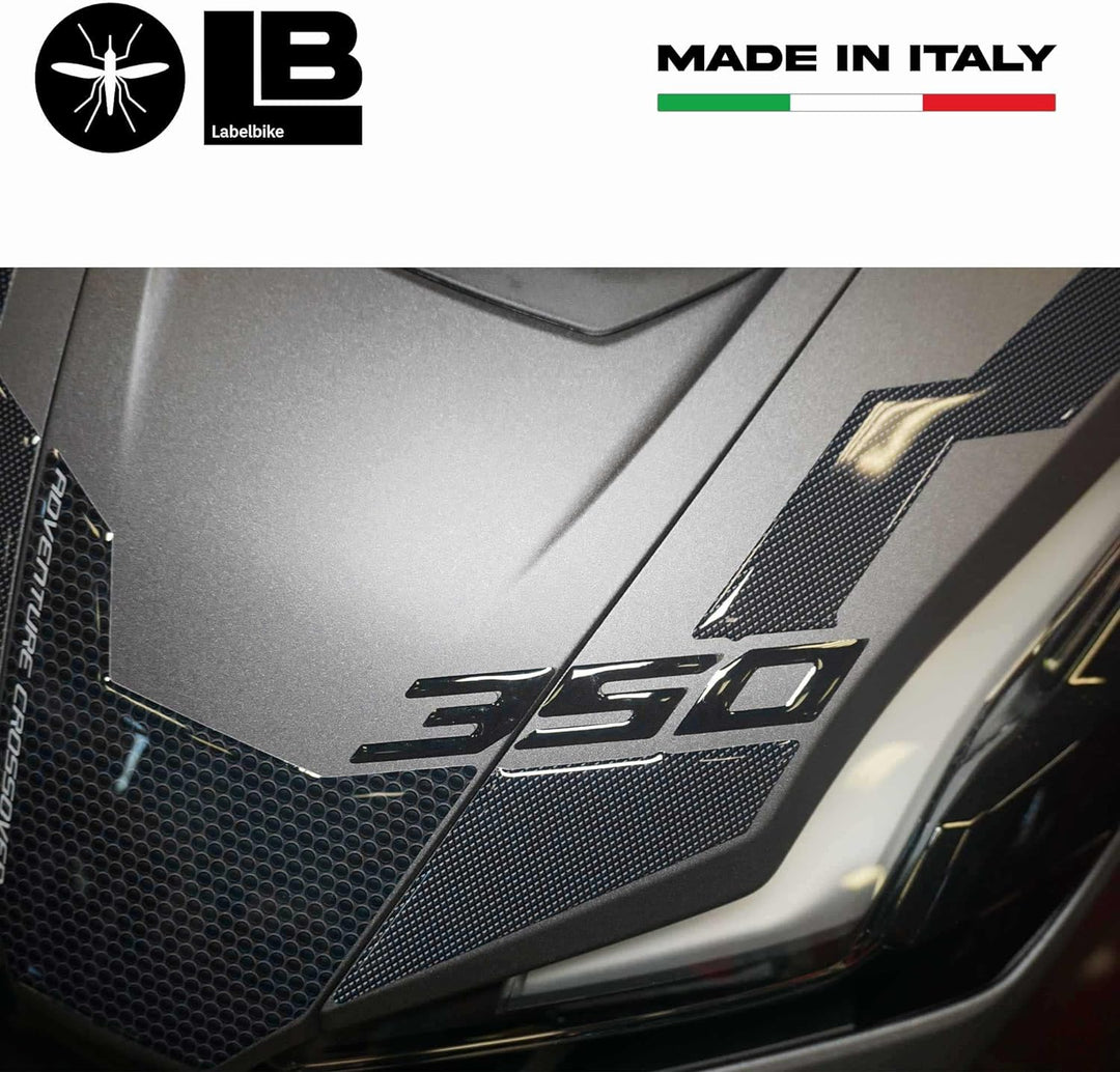 labelbike - 3D Harz Scooter Vorderseiten Aufkleber kompatibel mit Honda ADV350 2022-2023 Vordere Sch